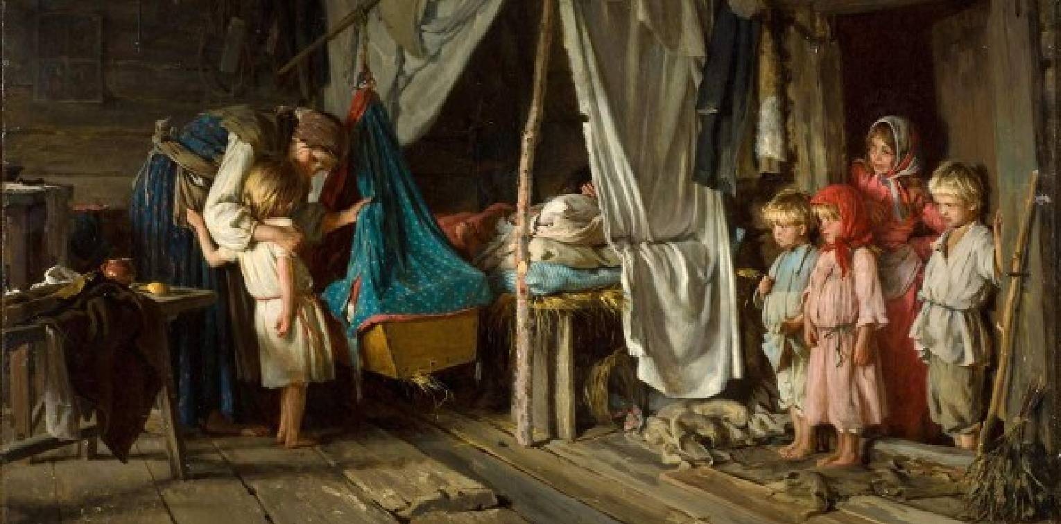 Картина «Новое знакомство» К.Лемох